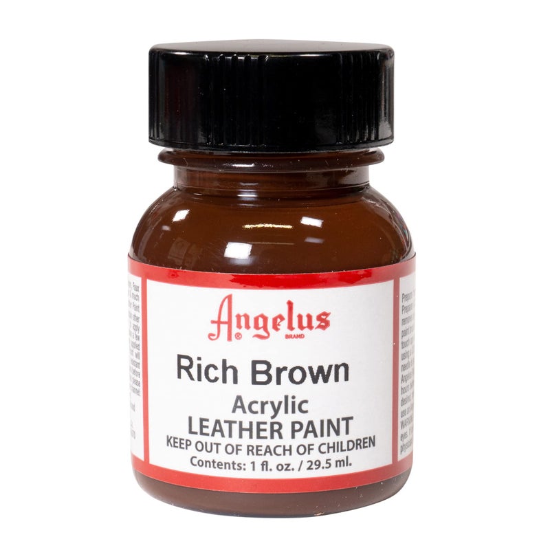Angelus Acrylic Leather Paint, 1 oz, Rich Brown - Image 1